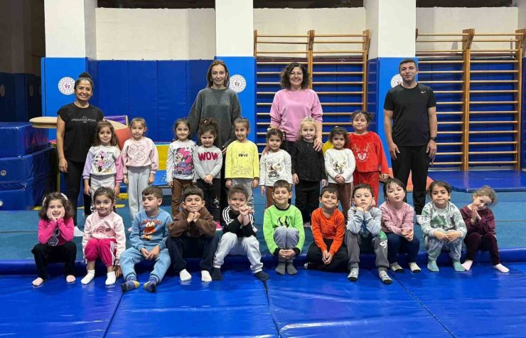 Muğla’da Anasınıfı öğrencileri cimnastikle spora ilk adım dedi