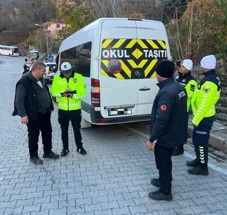 Erzincan’da servis araçlarına denetim