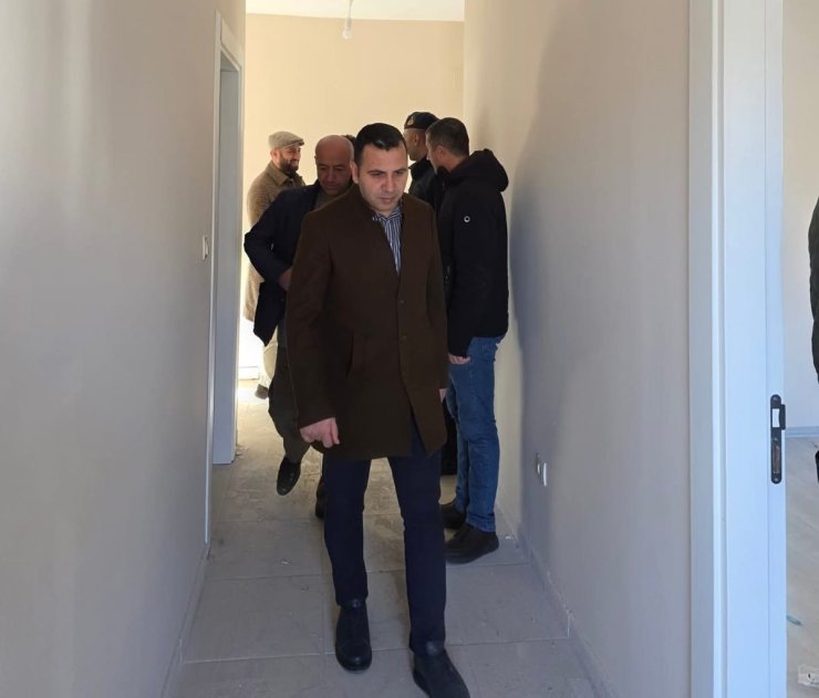 Kaymakam Algın, köy evleri inşaatlarını inceledi