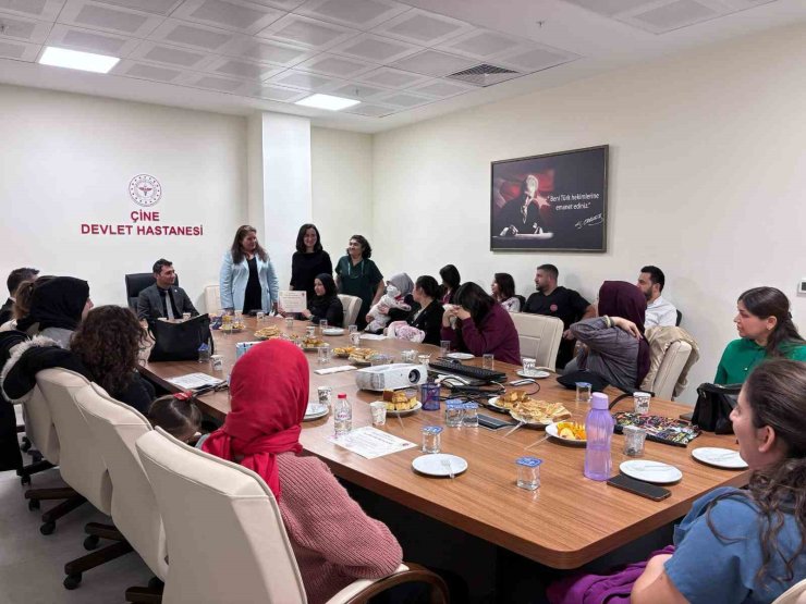 Çine’de anne adaylarına katılım belgesi