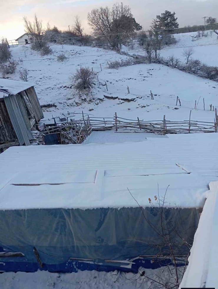 Beypazarı’nda kar yağışı etkili oldu