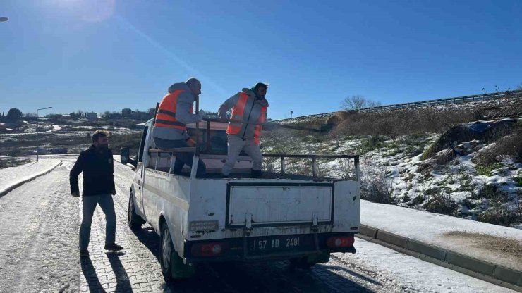 Sinop’ta ’kürekli’ tuzlama çalışması