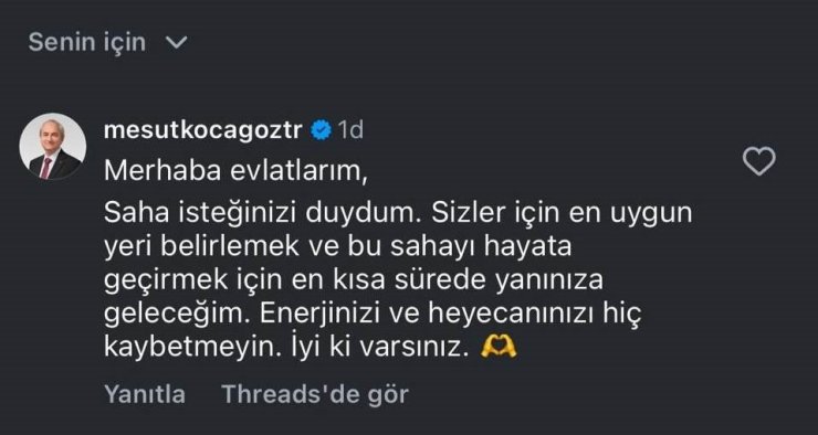 Çocukların videolu halı saha çağrısına Başkan Kocagöz’den yeşil ışık