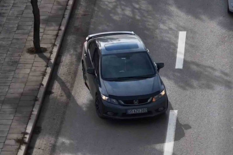 Trafik denetiminden kaçmak isteyen sürücü dronla tespit edildi: Para cezası uygulandı