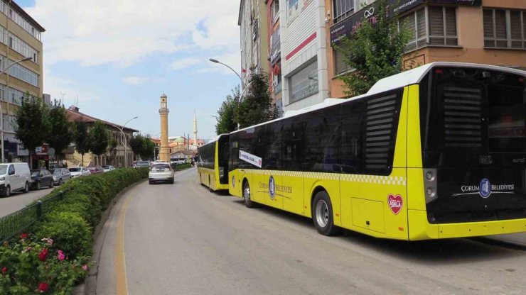 Çorum’da halk otobüsleri 1 yılda 4 milyon kilometre yol katetti