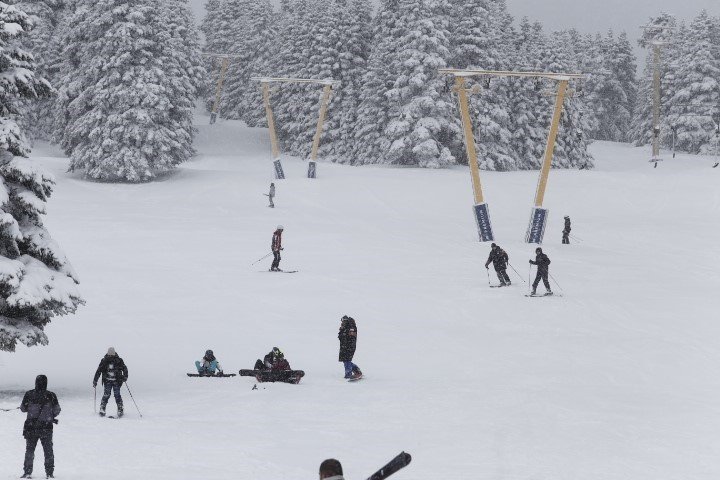 Uludağ’da kar kalınlığı 95 santimetreye ulaştı