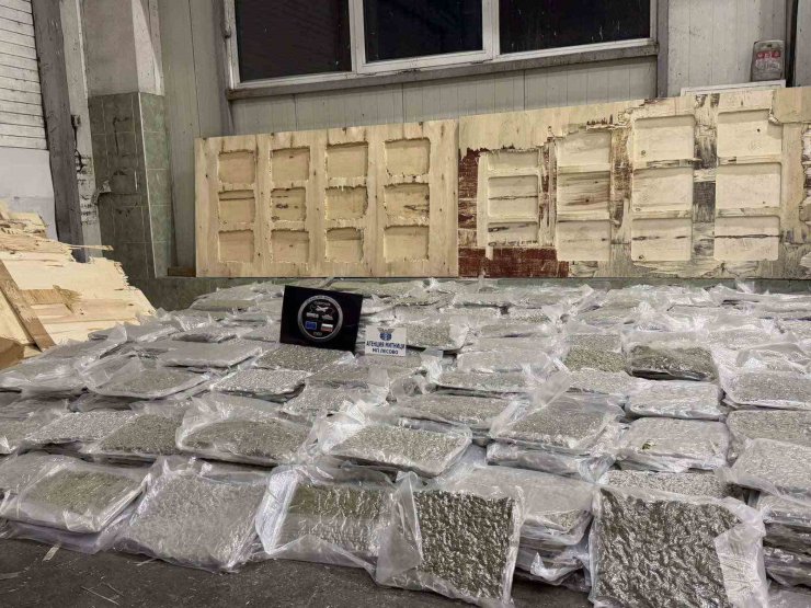 Kontrplaklar arasına gizlenen 700 kilo esrar sınırda ele geçirildi