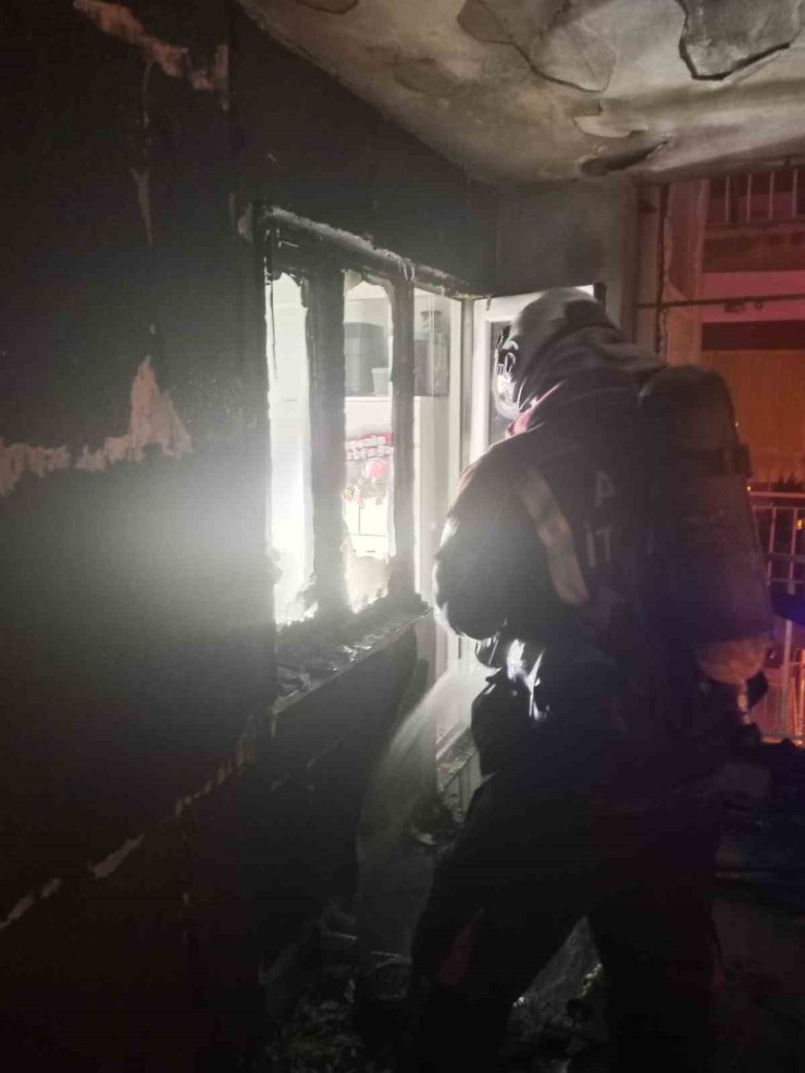 Aydın’da ev yangını panikletti