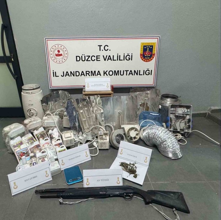 Evinin çatısına kenevir bahçesi kuran 1 şahıs yakalandı