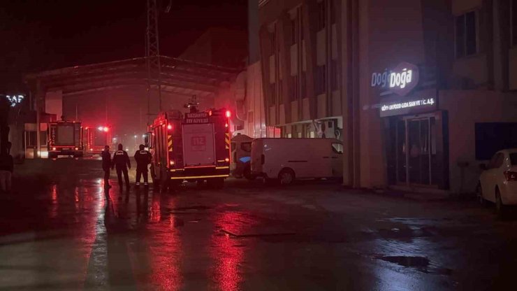 Gaziantep’te makarna fabrikasında yangın