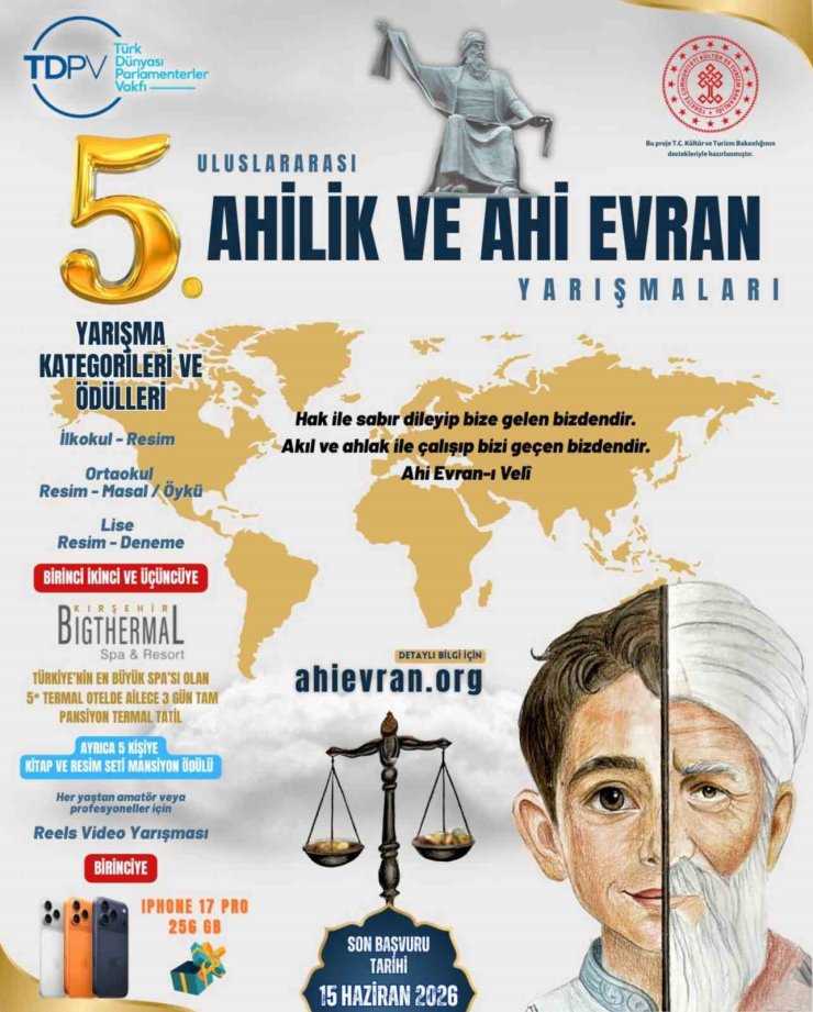 Uluslararası Ahilik ve Ahi Evran Yarışmalarına başvurular başladı
