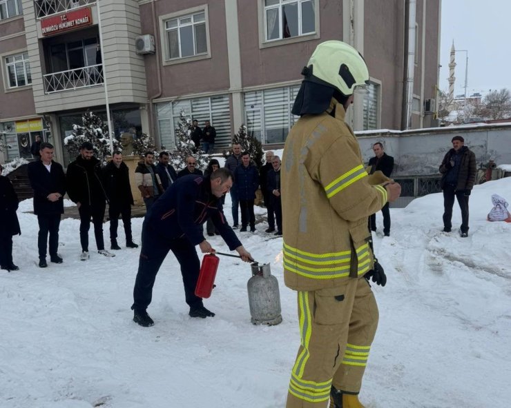 Demirözü’nde yangın tatbikatı gerçekleştirildi