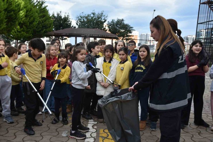 Atakum’da çocuklardan çevre temizliği konusunda anlamlı etkinlik