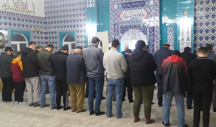 Çine’de cemaat Ramazan öncesi sabah namazında buluştu