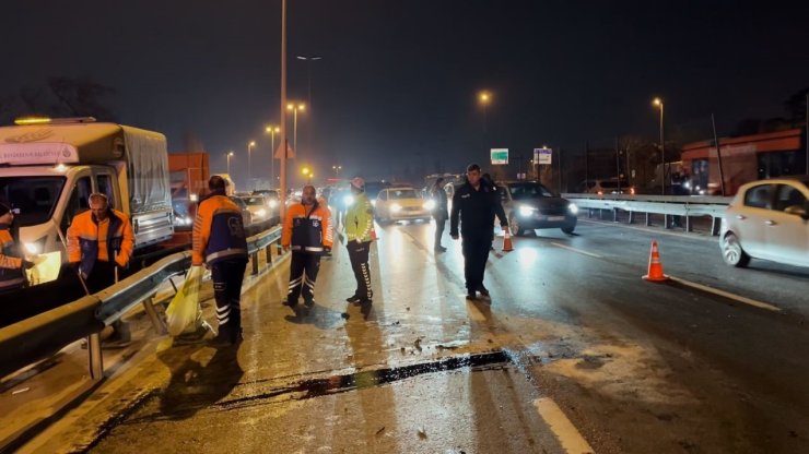 Küçükçekmece’de zincirleme trafik kazası: 1 yaralı
