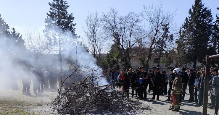 Dörtyol’da öğrencilere yangın eğitimi verildi