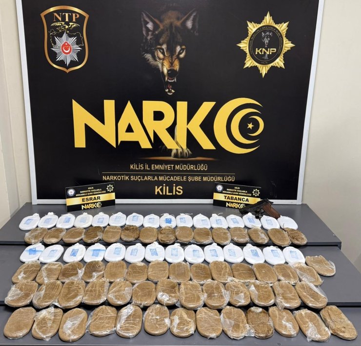 Kilis’te 17 kilo 105 gram takoz esrar ele geçirildi, 1 kişi tutuklandı