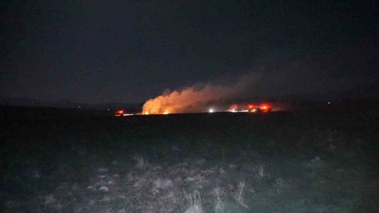 Burdur’da merada korkutan yangın