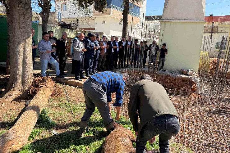 Araban’da depremde yıkılan Fıstıklıdağ Mahallesi Camisinin temeli atıldı