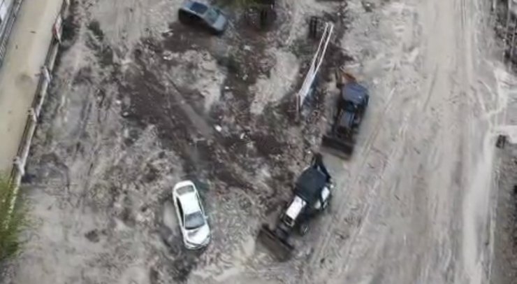 Kadirli’de selin bilançosu havadan görüntülendi