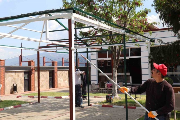 Bozdoğan’da sosyal alanlarda düzenleme çalışmaları devam ediyor