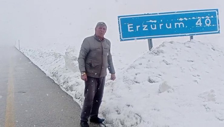 Bahar geldi ama kar ve tipi gitmedi: Palandöken’de tipi ulaşımı aksatıyor