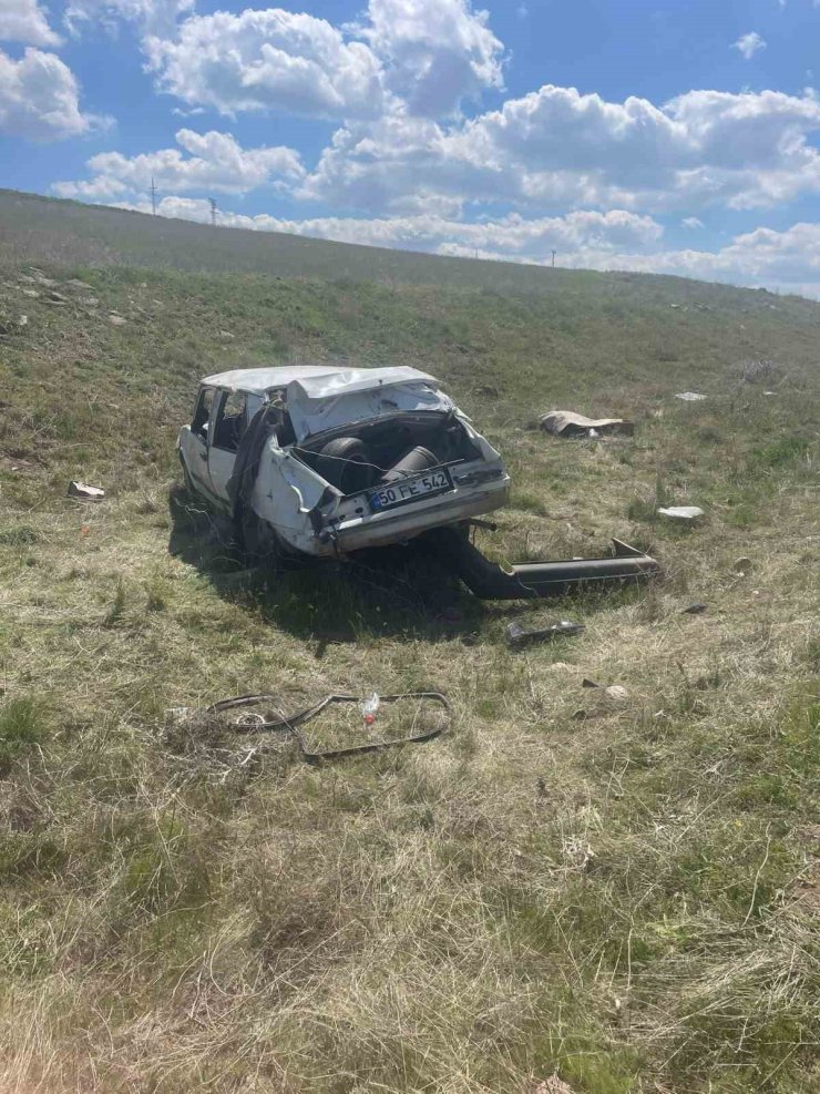 Nevşehir’de otomobil takla attı: 1 yaralı