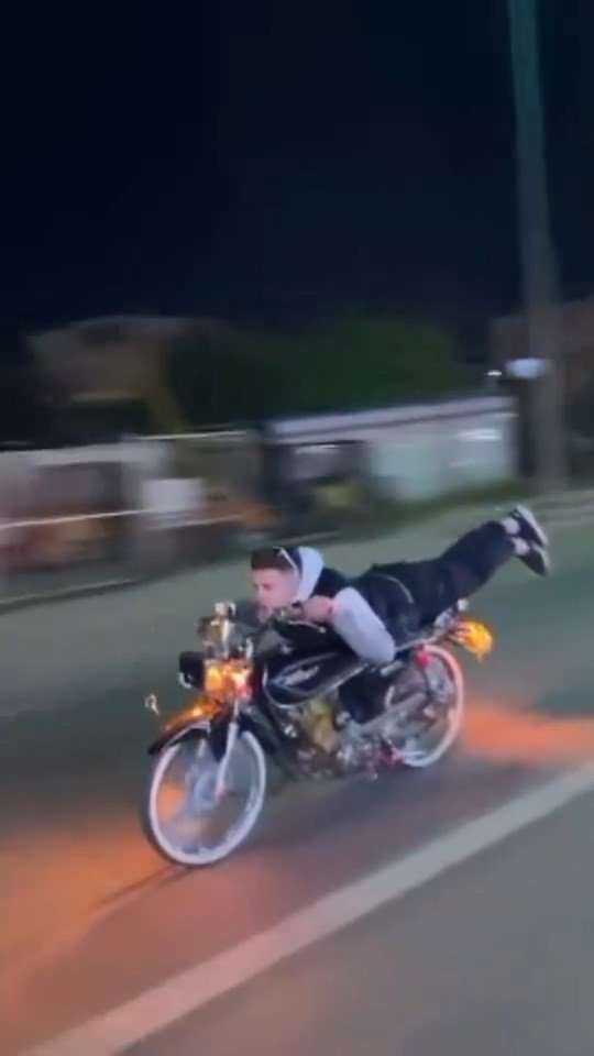 Dünyanın en pahalı uzanması... 200 bin TL ceza yedi, motosikleti bağlandı