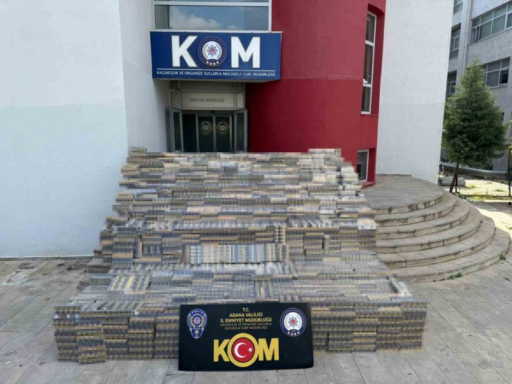 Adana’da 127 bin paket kaçak sigara ele geçirildi