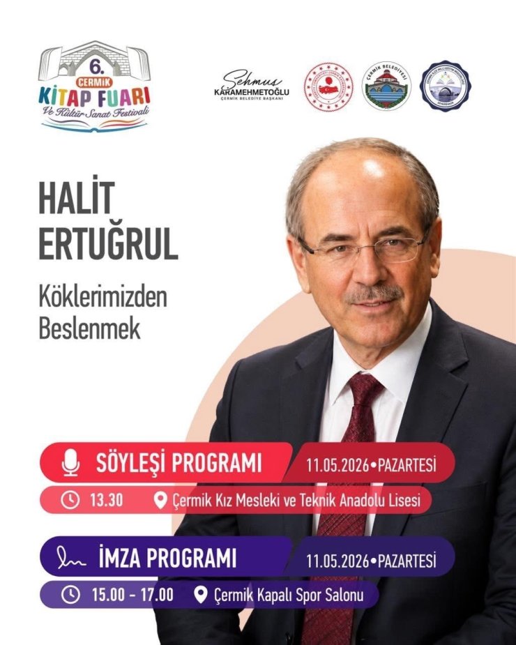 6. Çermik Kitap Fuarı ve Kültür Sanat Festivali 11 Mayısta kapılarını açacak