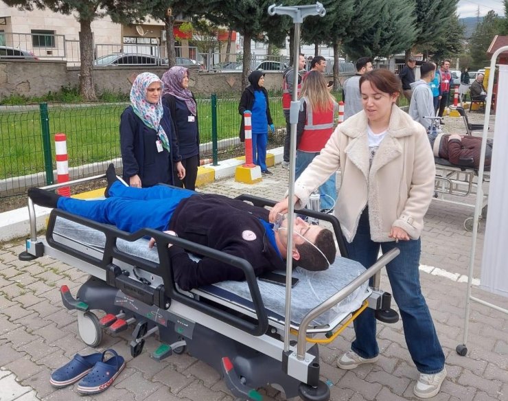 Hisarcık İlçe Devlet Hastanesi’nde yangın tatbikatı
