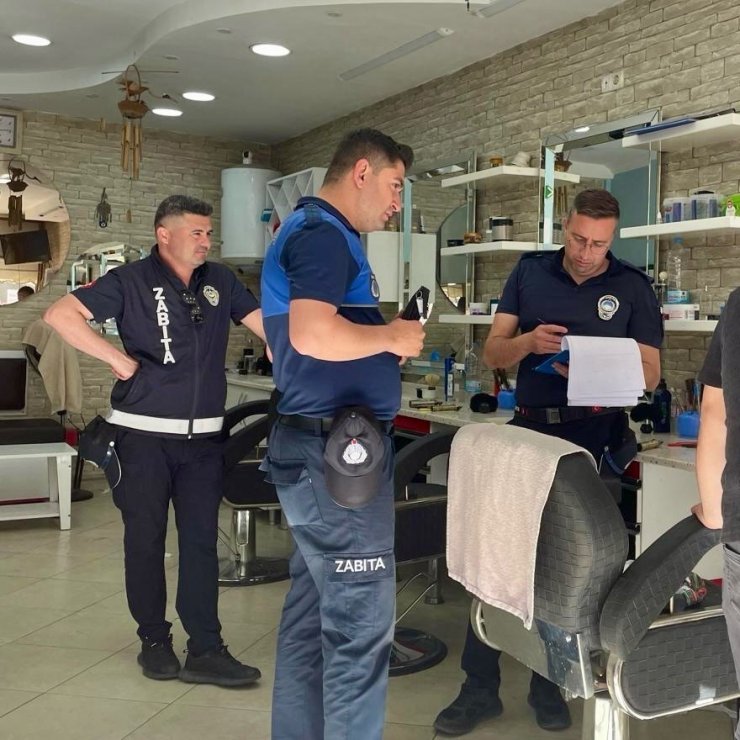 Çine genelinde kuaför ve berber işletmeleri mercek altında