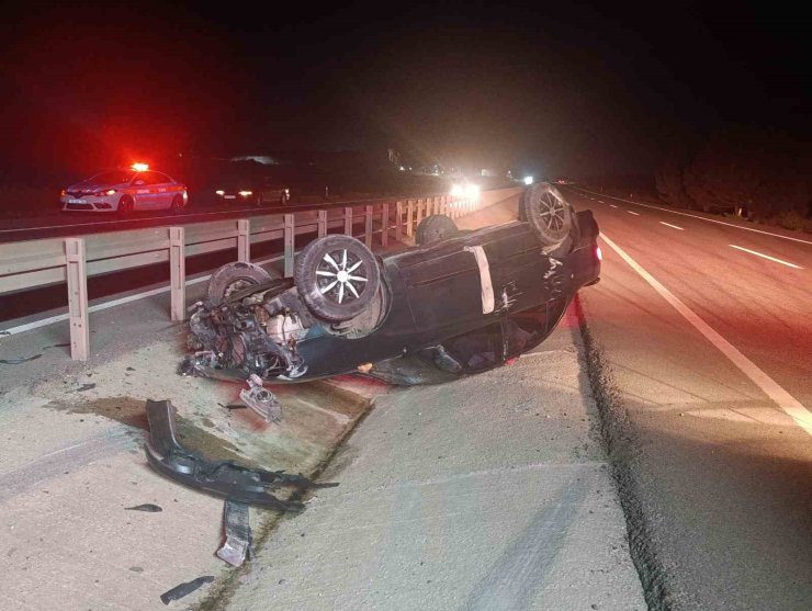 Tekirdağ’da otomobil takla attı: 1 yaralı