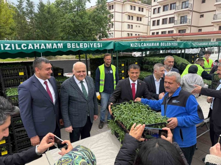 Kızılcahamam’da üreticilere 1 milyon 748 bin sebze fidesi dağıtıldı