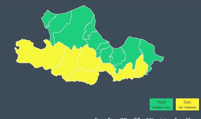 Samsun’un iç kesimleri için kuvvetli yağış uyarısı