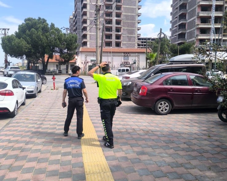 Turgutlu Zabıtası ve trafik ekiplerinden ortak denetim