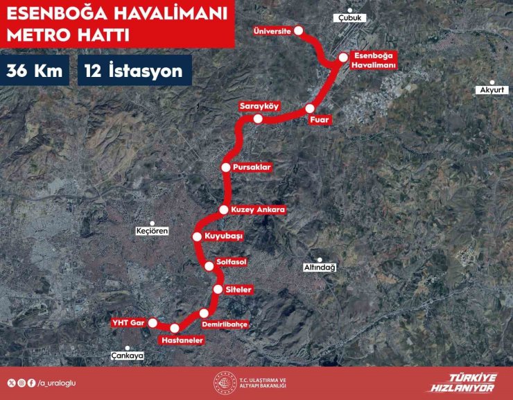 Esenboğa Havalimanı Metrosu’nun yapım ihalesi 30 Haziran’da gerçekleştirilecek
