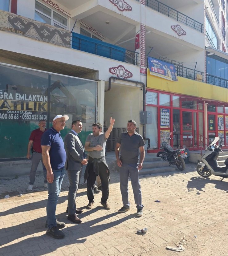Kaymakamı Algın, yıkım çalışmalarını inceledi