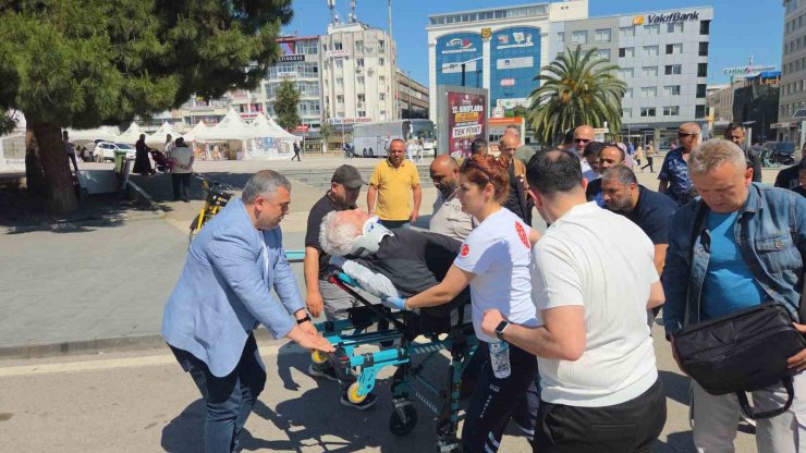 Yaya geçidinden geçen vatandaşa otomobil çarptı: 1 yaralı