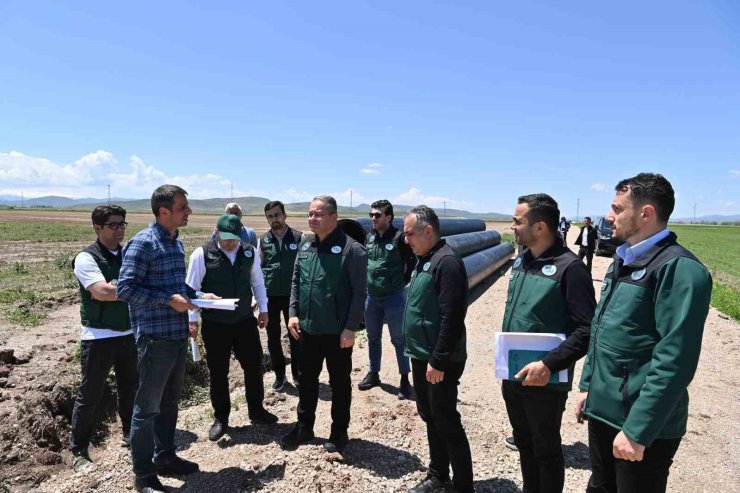 Kırklartepe Barajı sulama inşaatında incelemeler yapıldı