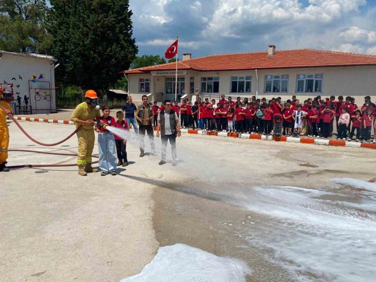 Muğla’da öğrencilere orman yangını tatbikatı yapıldı