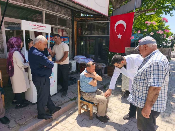 Çemişgezek’te vatandaşlara fiziksel sağlık taraması yapıldı