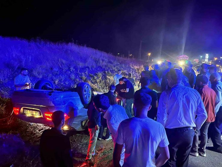 Bingöl’de otomobil takla attı: 1 yaralı