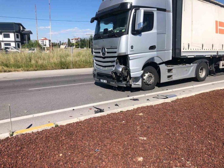 Bolvadin’de trafik kazası: 1 yaralı