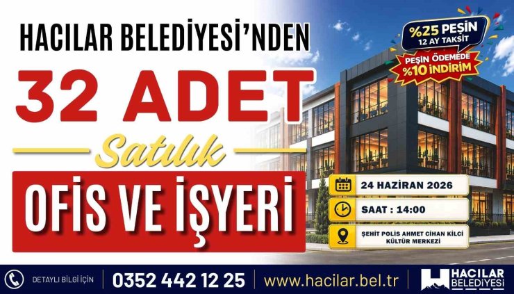 Hacılar’da 32 işyeri yeni sahiplerini bekliyor