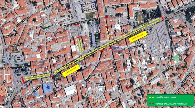 Gazi Caddesi trafiğe kapatılacak