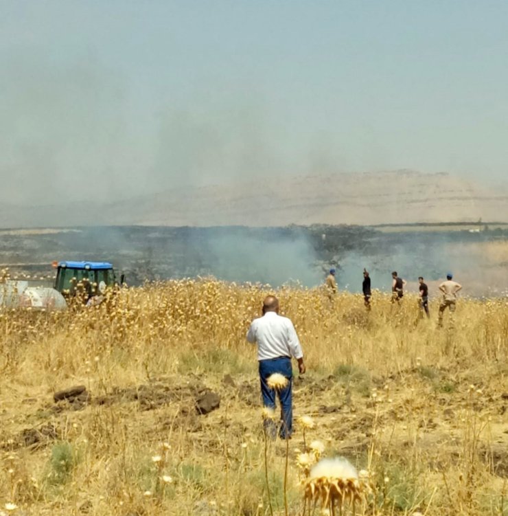 Mardin’de anız yangınına havadan ve karadan müdahale ediliyor