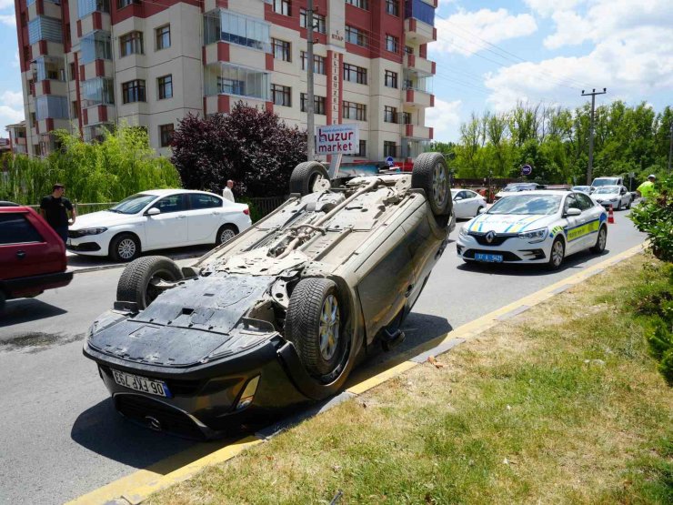 Kastamonu’da otomobil takla attı: 1 yaralı