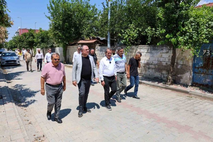 Efeler Belediyesi Umurlu’daki 10 bin metrekarelik yola parke taşı döşeyecek