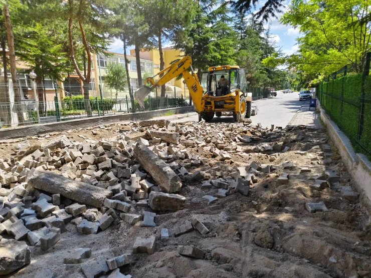 Sungurlu’da Çorum FK Sokağı’nda çalışmalar başladı